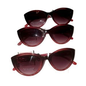 NWT Dana Buchman Clear Pink/ Dark Hues Sunglasses